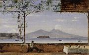 Johann Jakob Ulrich Seaside Terrace near Naples oil painting